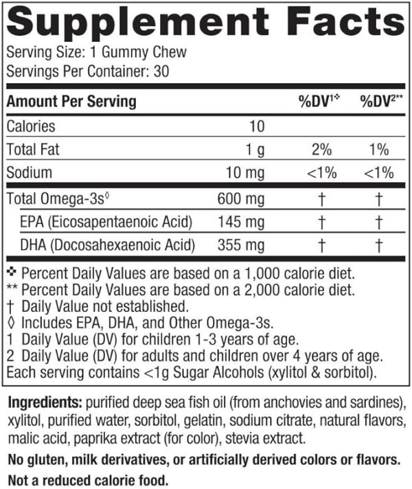 Nordic Naturals Zero Sugar Children’s DHA Gummy Chews, Tropical Punch - 30 Gummy Chews for Kids - 600 mg Total Omega-3s - Brain Development, Learning, Healthy Immunity - Non-GMO - 30 Servings - Image 3