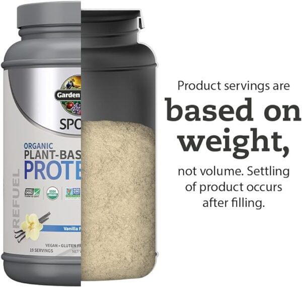 Organic Vegan Sport Protein Powder, Vanilla - Probiotics, BCAAs, 30g Plant Protein for Premium Post Workout Recovery - NSF Certified, Keto, Gluten & Dairy Free, Non GMO - Garden of Life - 19 Servings - Image 3