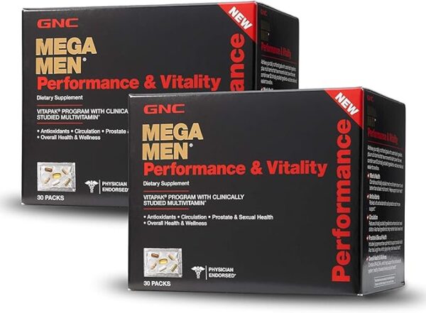 GNC Mega Men Whole Body Vitapak | Supports Wellness and Performance | 30 Count