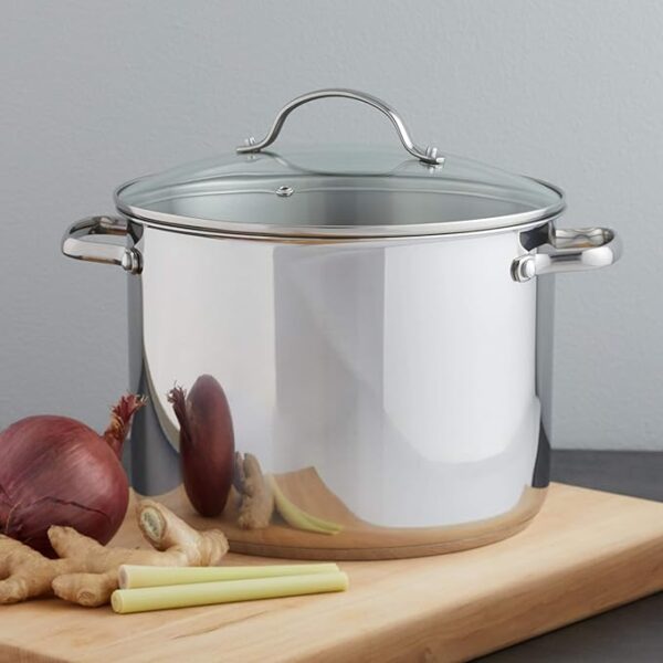 Amazon Basics - Stainless Steel Stock Pot with Lid, 8 Quart, Silver - Image 2