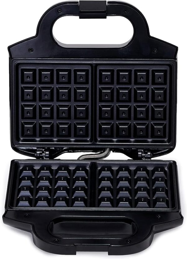 Amazon Basics Waffle Maker 2-Slices Black with Non-stick coating and Easy to Clean, 700W - Image 2