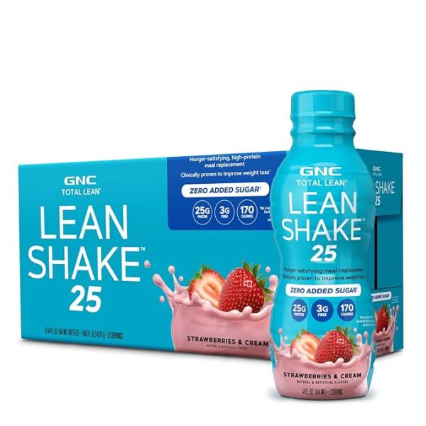 GNC Total Lean Lean Shake with 25g of Protein in just 170 Calories, Vanilla Bean 12 servings - Image 5